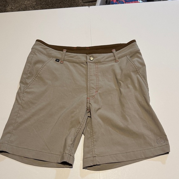 Outdoor Research Khaki Men's Flat Front Shorts - Picture 1 of 8
